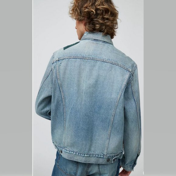 Levi's Premium Men's Vintage Leather Patch Trucker Jacket Urban Outfitters NWT - Picture 6 of 10